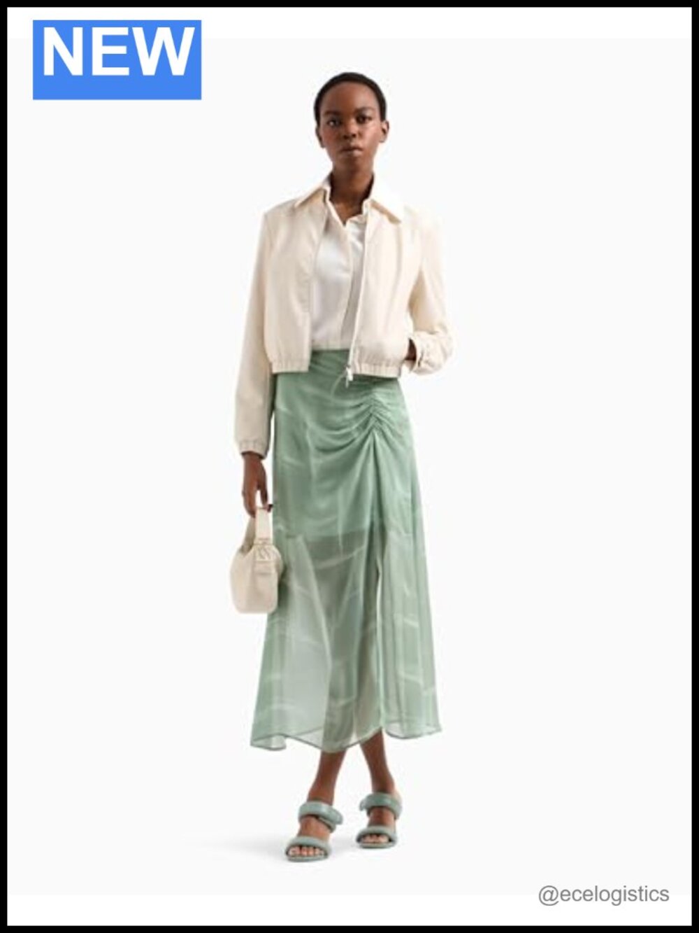 100% Viscose Ankle Length Printed Skirt Wear to Work